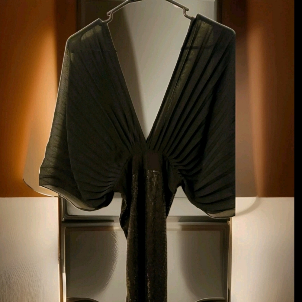 🔥Janice Black Sequin Dress with Pleated Sleeves ( Size S)🔥
